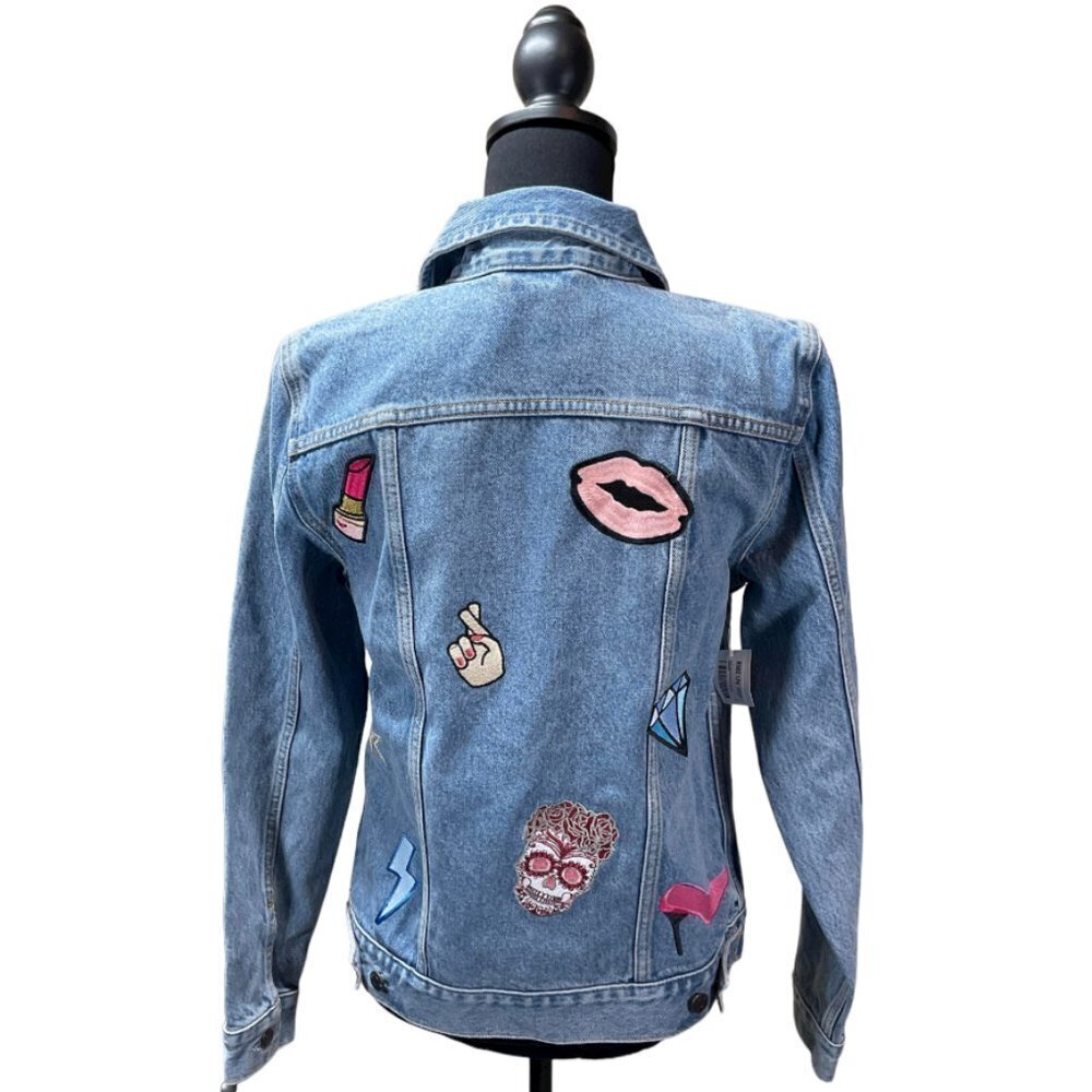 BLOOMINGDALES Logophile Denim Jacket Light Blue Moonlight